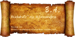 Budaházy Alexandra névjegykártya